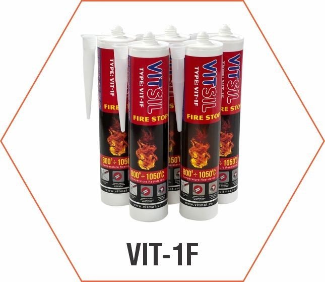 Keo silicon chống cháy VitSiL VIT-1F keo chèn bịt chống cháy